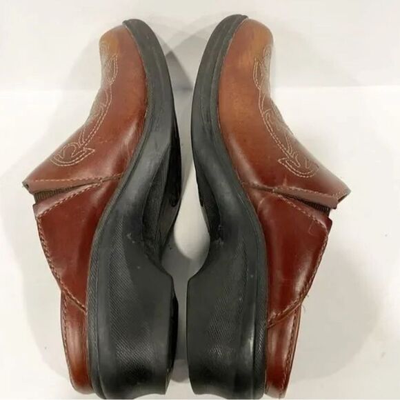 Ariat Savannah Clogs Platform Embroidered Genuine Leather Mahogany Women’s 6.5B - Picture 7 of 13